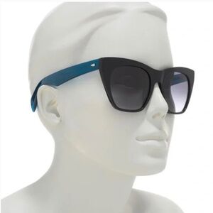 Rag & Bone 54mm Cat Eye Sunglasses Black/Blue